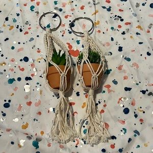SET OF TWO! Mini Macrame Plant Hangers